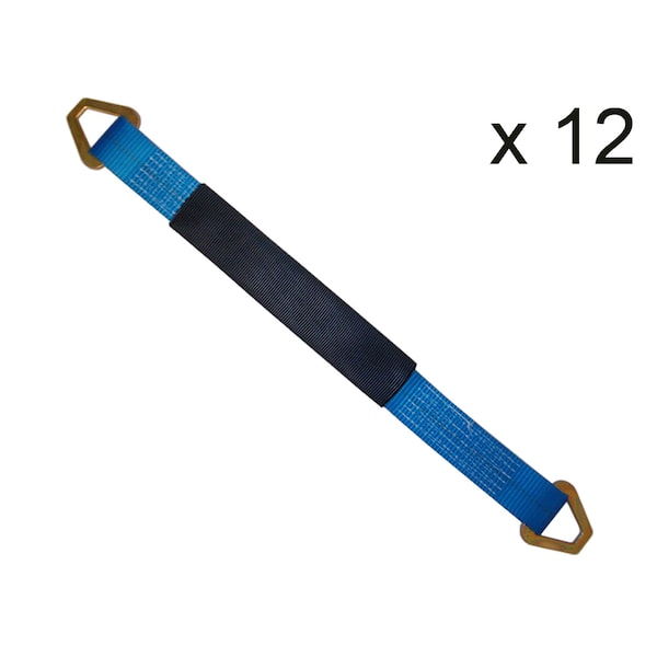 2" x 60" Axle Straps w/ Sleeve & D Rings, WLL: 3, 333 lbs., PK12